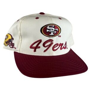 NFL San Francisco 49ers Two-Tone White and Burgundy Snapback Hat